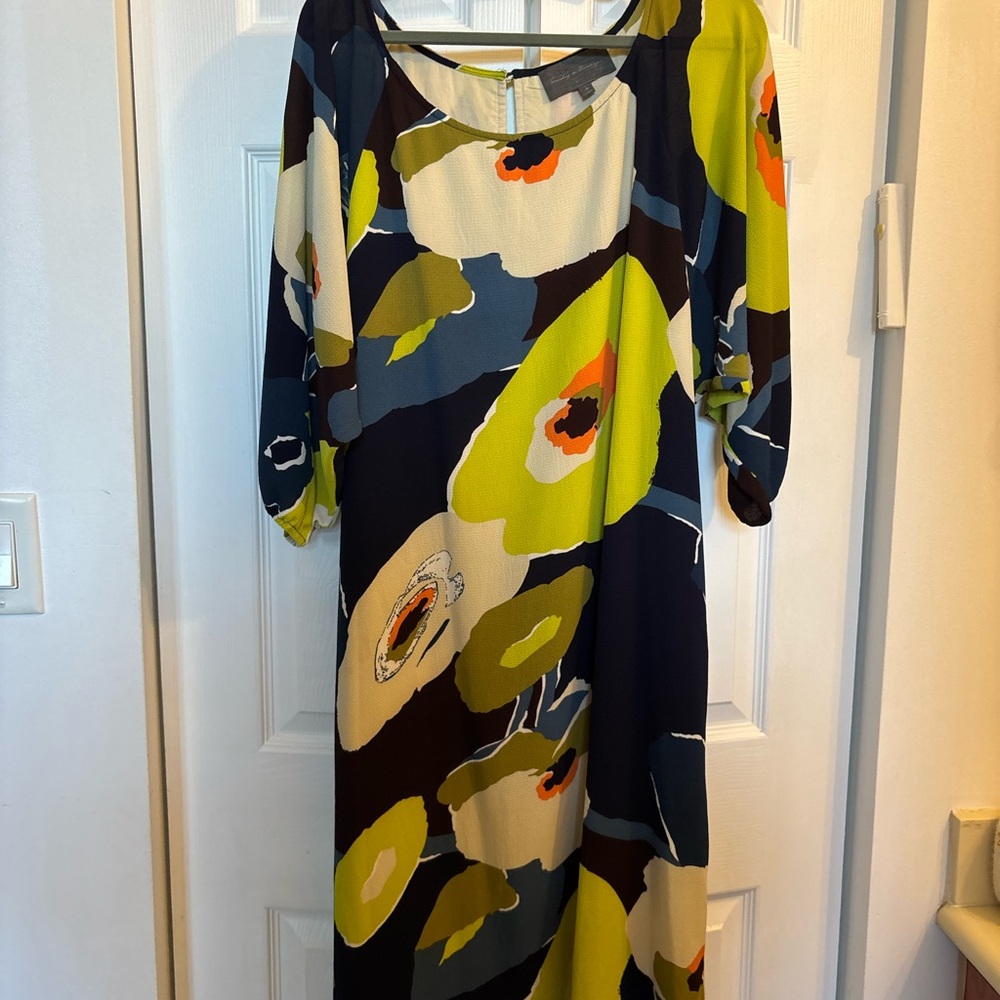 Sunday in Brooklyn Black and Yellow Dolman Sleeve Sundress